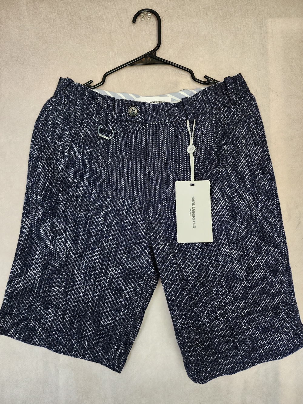 Karl Lagerfeld Navy Textured Men’s Shorts Size 29